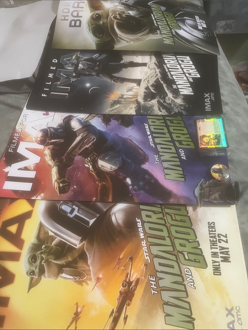 Mandalorian & Grogu Star Wars BUNDLE Movie Posters, Button, Stand, Cards - Picture 2 of 15